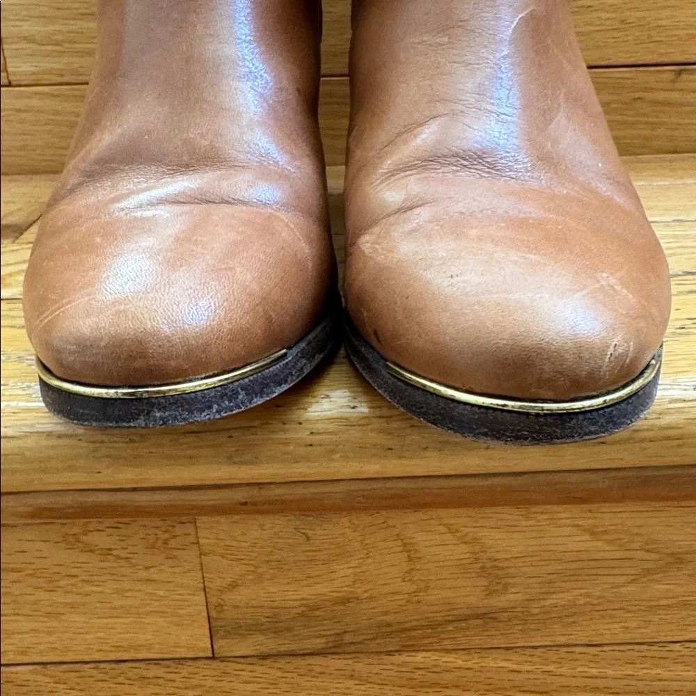 COACH Women’s Boots Size 7 B Waldorf Brown Ankle Boots Block Heels